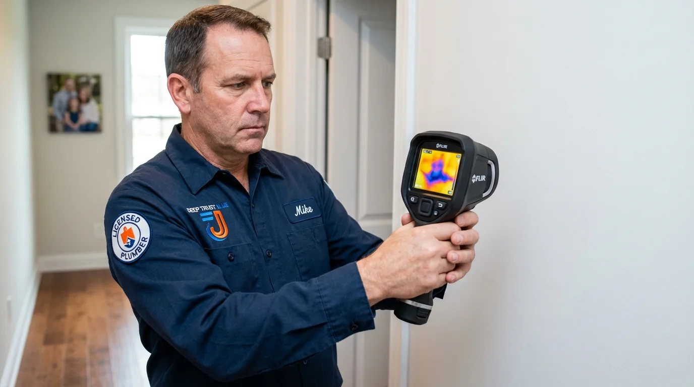 Thermal imaging leak detection by Johns Plumbing LLC in Buxton
